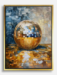 Golden Disco Glow Canvas Print Gold