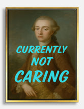 Classic Wit Portrait Canvas Print Gold