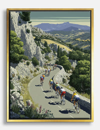 Mountain Ride Adventure Canvas Print Gold