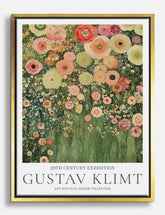 Klimt’s Floral Symphony Canvas Print Gold