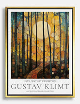 Klimts Sunlit Forest Canvas Print Gold