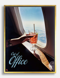 Out of Office Vibes Canvas Print Gold