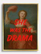 She Was the Drama Canvas Print Gold