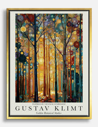 Klimt Golden Forest Canvas Print - Gold
