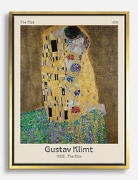 The Kiss by Gustav Klimt Canvas Print Gold