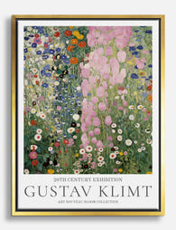 Klimts Wildflower Symphony Canvas Print Gold