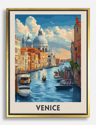 Venice Dreamscape Canvas Print Gold