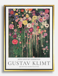Klimts Floral Symphony Canvas Print Gold