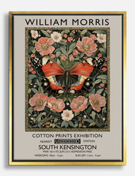 William Morris Butterfly Canvas Print Gold