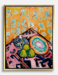 Maurer’s Vibrant Still Life Canvas Print Gold