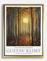 Klimt Sunlit Forest Canvas Print Gold