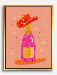Sparkling Western Pop Canvas Print Gold