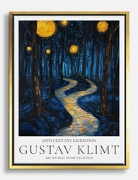 Klimts Enchanted Path Canvas Print Gold