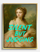 Judging in Silence Canvas Print Gold