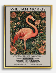 Flamingo Elegance Canvas Print Gold