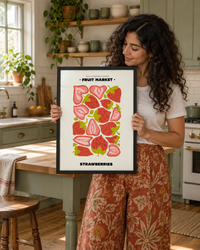 Lifestyle: kitchen — A 1920s southern craftsman bungalow in Savannah, Georgia — wide board-and-batten walls, painted bead-board ceilings, original ceramic tile splashback, a generous kitchen with open timber shelving. Rented by a woman in her late 20s with an earthy, boho sensibility.