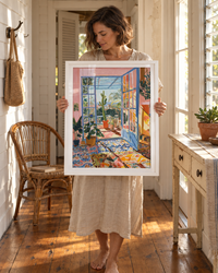 Lifestyle: Entryway — A Key West conch house, clapboard-clad with original wide-plank pine floors, jalousie windows and a warm, layered interior full of colour and found objects.