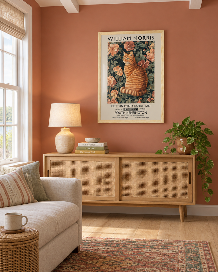 Lifestyle: living room — A cedar-shingle Hamptons summer house, main living room — white-painted shiplap walls, wide-plank bleached oak floors, and generous sash windows flooding the room with Atlantic light.