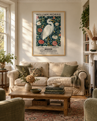 Lifestyle: living room — Detached Victorian villa in a leafy Surrey suburb — high ceilings, original cornicing, bay windows throwing long afternoon light, chalky Farrow & Ball off-white walls