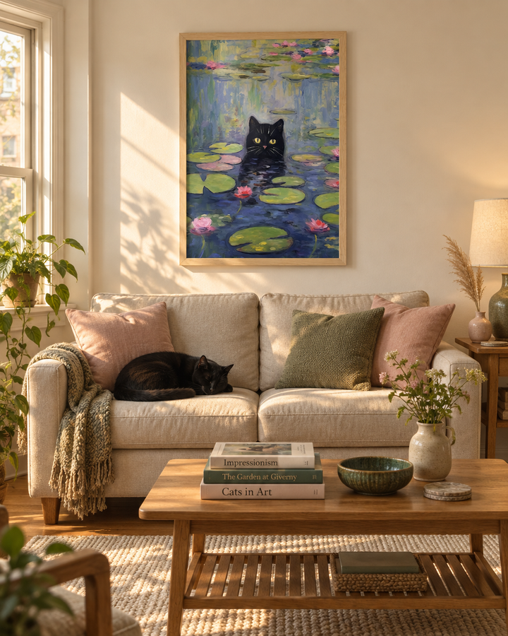 Lifestyle: living room — A compact but well-loved rental apartment in a mid-sized US city — plaster walls painted chalky off-white, original hardwood floors, south-facing bay window flooding the room with late-afternoon light