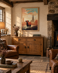 Lifestyle: living room — A stone-built Yorkshire Dales farmhouse with thick rubble walls, deep windowsills and low ceilings — a home layered over decades, not decorated in a weekend.