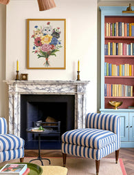 Poster Drei Katzen im Blumenstrauß