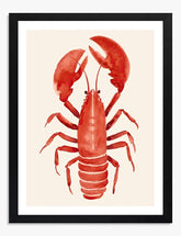 Lobster Red Langosta Watercolor Art Print