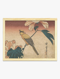 Magnolia Bird by Hiroshige Art Print Oak