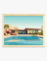 Modern Oasis Retreat Art Print Oak