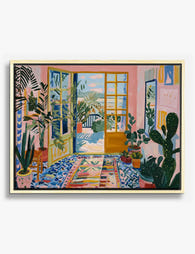 Sunny Matisse Inspired Retreat Canvas Print Oak