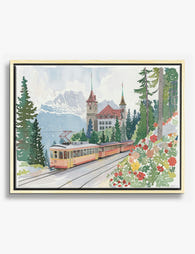 Swiss Alpine Journey Canvas Print Oak