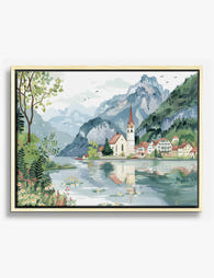 Alpine Village Serenity Canvas Print Oak