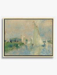 Regatta at Argenteuil by Renoir Canvas Print Oak