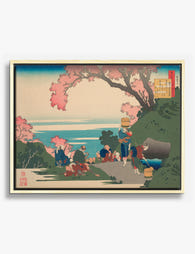 Hokusai Cherry Blossom Path Canvas Print Oak