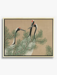 Cranes by Kamisaka Sekka Canvas Print Oak