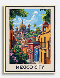Vibrant Mexico City Canvas Print Oak