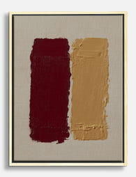 Burgundy & Ochre Duo Canvas Print Oak