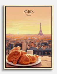 Parisian Morning Bliss Canvas Print Oak
