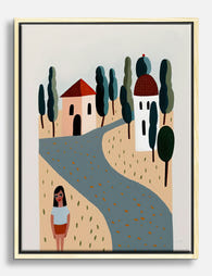 Stroll Through Italian Hills Canvas Print Oak