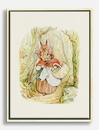 Mrs. Rabbit by Beatrix Potter Canvas Print Oak