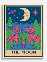 Cosmic Canine Tarot Canvas Print Oak