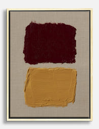 Burgundy & Ochre Harmony Canvas Print Oak