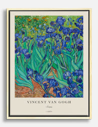 Van Gogh Irises Botanical Canvas Print Oak