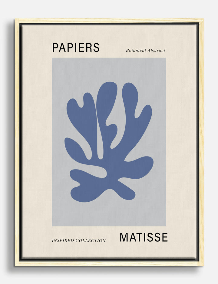 Matisse Blue Organic Form Canvas Print Oak