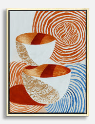 Spiraled Balance Canvas Print Oak