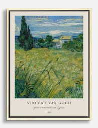 Van Gogh Green Wheat Field Canvas Print Oak