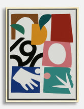 Matisse Inspired Shapes Canvas Print Oak