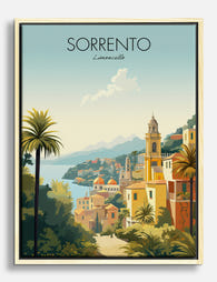 Sorrento Sunlit Coast Canvas Print Oak