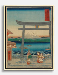 Miyajima Shrine View by Hiroshige Canvas Print Oak