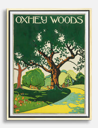 Oxhey Woods Vintage Escape Canvas Print Oak